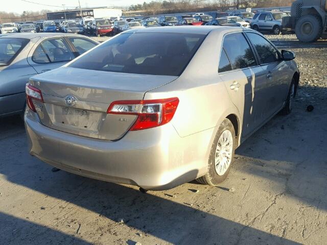 4T4BF1FK8DR275332 - 2013 TOYOTA CAMRY L GRAY photo 4