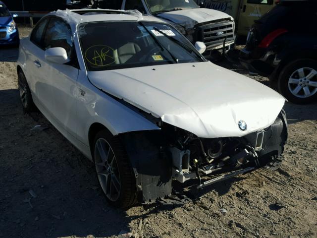 WBAUP7C58DVP25932 - 2013 BMW 128 I WHITE photo 1