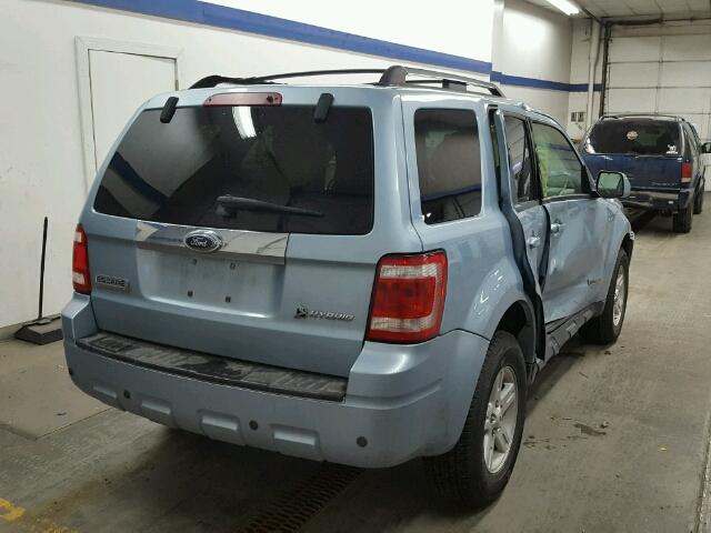 1FMCU59H18KD90075 - 2008 FORD ESCAPE HEV BLUE photo 4