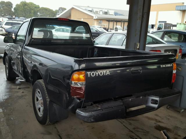 5TENL42N61Z855087 - 2001 TOYOTA TACOMA BLACK photo 3