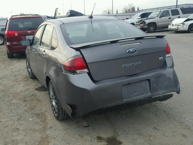 1FAHP3GN1AW208880 - 2010 FORD FOCUS SES GRAY photo 3