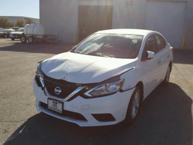 3N1AB7AP1HY250239 - 2017 NISSAN SENTRA S WHITE photo 2