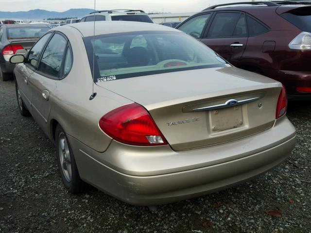 1FAFP53U21A111345 - 2001 FORD TAURUS SE GOLD photo 3