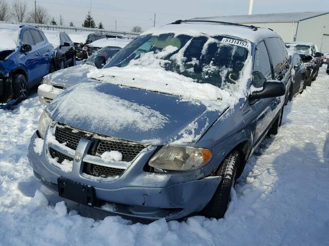 2D4GP44R43R244404 - 2003 DODGE GRAND CARA BLUE photo 2