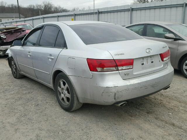 5NPEU46F46H002598 - 2006 HYUNDAI SONATA GLS SILVER photo 3