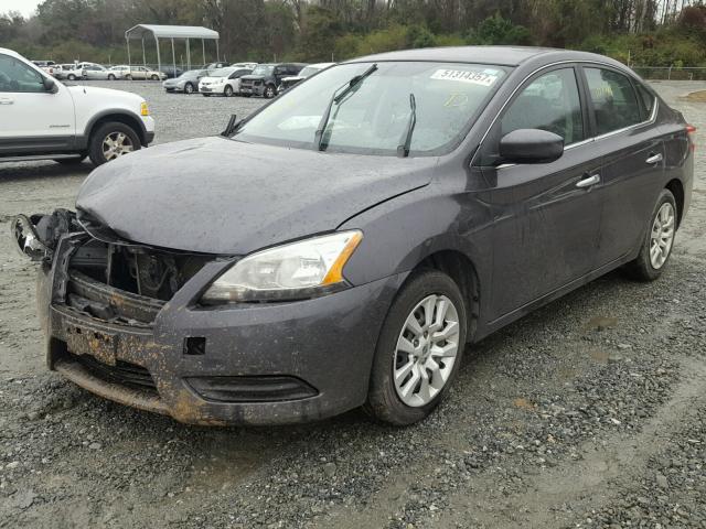 3N1AB7AP6DL611679 - 2013 NISSAN SENTRA S GRAY photo 2