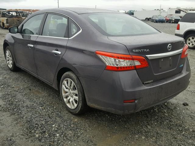 3N1AB7AP6DL611679 - 2013 NISSAN SENTRA S GRAY photo 3