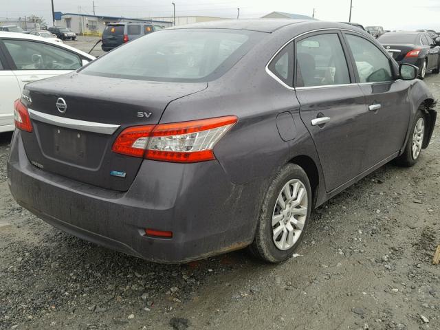 3N1AB7AP6DL611679 - 2013 NISSAN SENTRA S GRAY photo 4