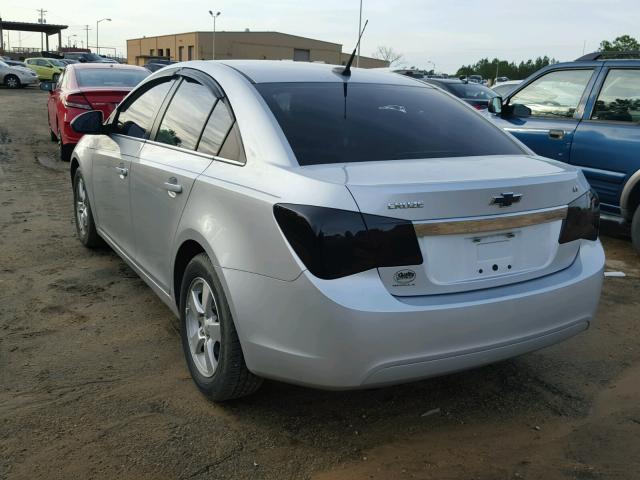 1G1PF5SCXC7325406 - 2012 CHEVROLET CRUZE LT SILVER photo 3