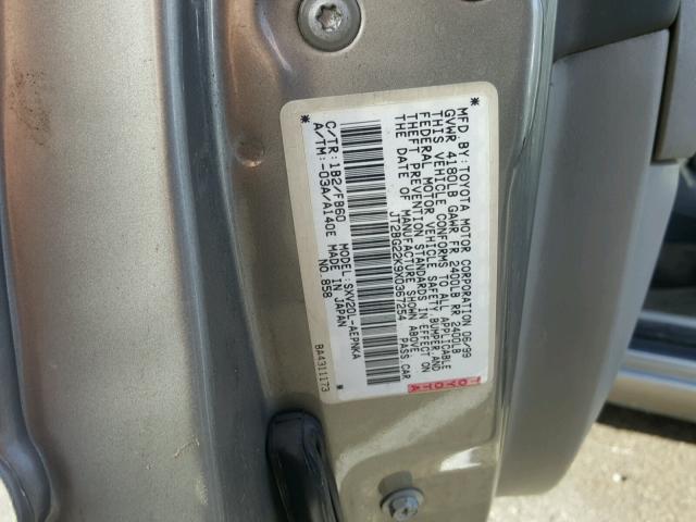 JT2BG22K9X0367254 - 1999 TOYOTA CAMRY LE TAN photo 10