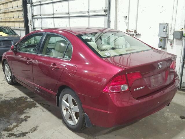 1HGFA16876L109798 - 2006 HONDA CIVIC EX RED photo 3