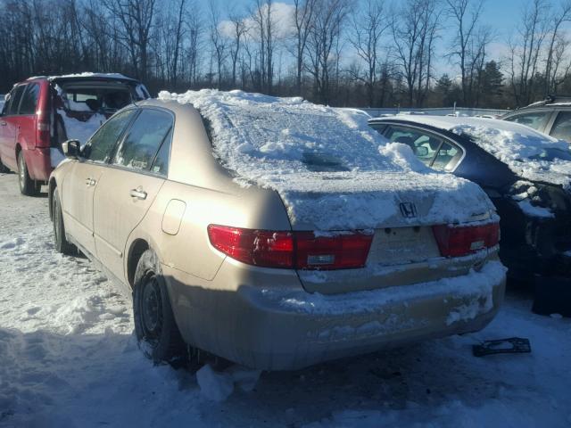 1HGCM56495A178355 - 2005 HONDA ACCORD LX GOLD photo 3