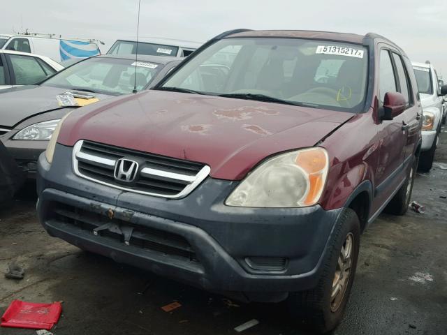 JHLRD78823C009089 - 2003 HONDA CR-V EX BURGUNDY photo 2