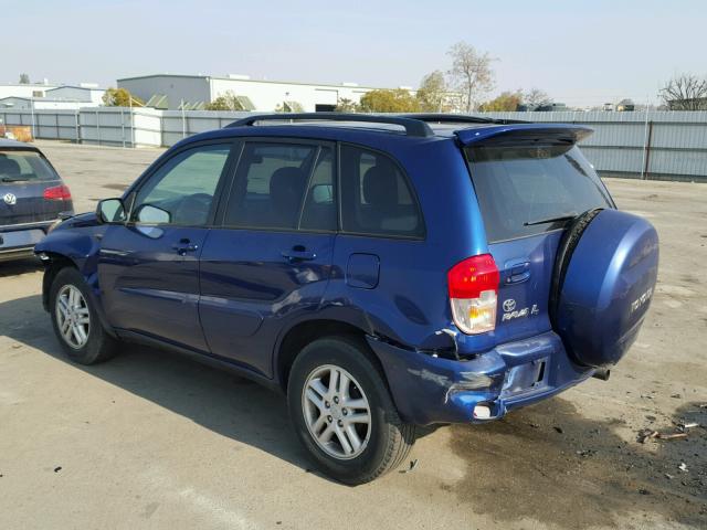 JTEGH20V930113072 - 2003 TOYOTA RAV4 BLUE photo 3