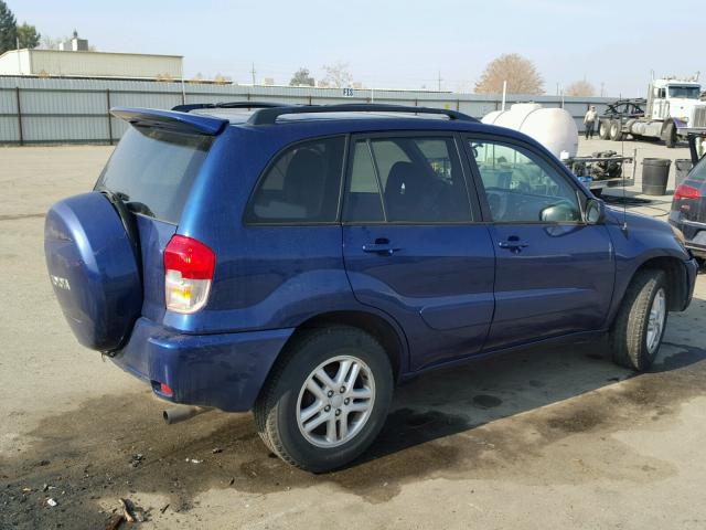 JTEGH20V930113072 - 2003 TOYOTA RAV4 BLUE photo 4