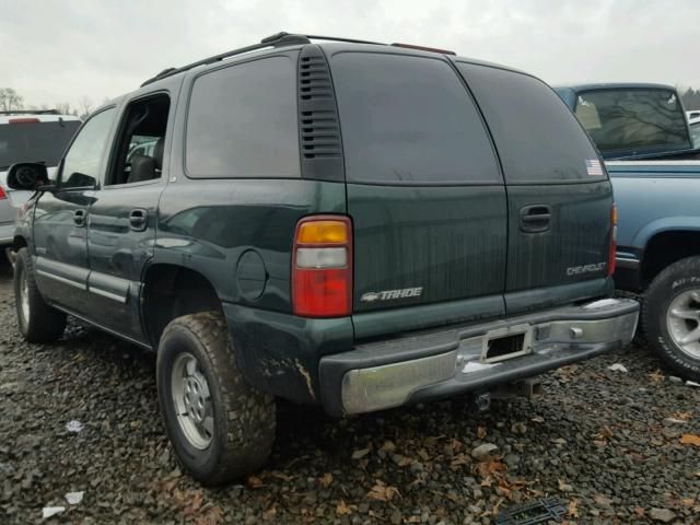 1GNEK13T71J310905 - 2001 CHEVROLET TAHOE K150 GREEN photo 3