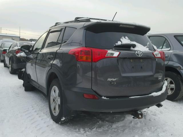 JTMRFREVXED092930 - 2014 TOYOTA RAV4 XLE GRAY photo 3