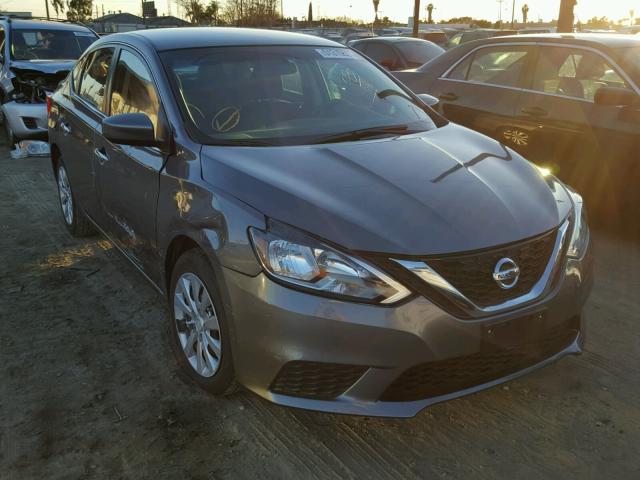 3N1AB7AP5HL705140 - 2017 NISSAN SENTRA S GRAY photo 1