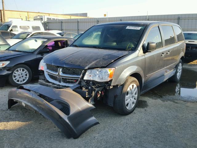 2C4RDGBG6ER379937 - 2014 DODGE GRAND CARA GRAY photo 2