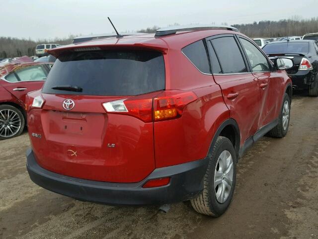 JTMZFREV1FJ047992 - 2015 TOYOTA RAV4 LE RED photo 4