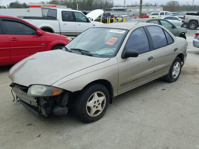 1G1JC52F137109565 - 2003 CHEVROLET CAVALIER BEIGE photo 2