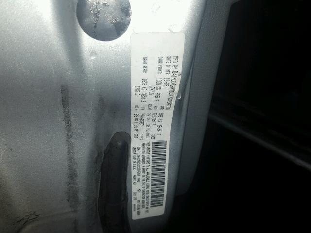 1J8HG48KX6C197304 - 2006 JEEP COMMANDER ვერცხლისფერი ფოტო 10