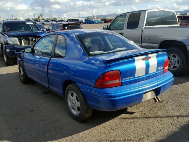 1B3ES42Y2WD695708 - 1998 DODGE NEON HIGHL BLUE photo 3