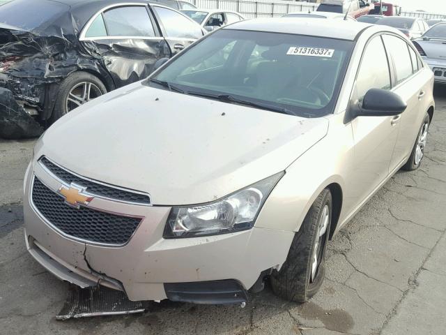 1G1PC5SH1C7125048 - 2012 CHEVROLET CRUZE LS TAN photo 2