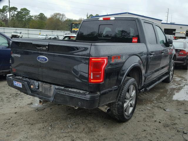 1FTEW1EG0FFB18930 - 2015 FORD F150 SUPER BLACK photo 4