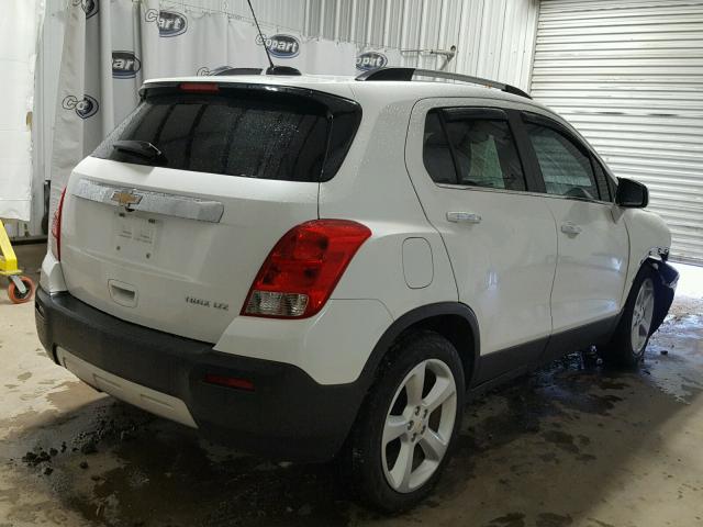 KL7CJNSBXFB094727 - 2015 CHEVROLET TRAX LTZ WHITE photo 4