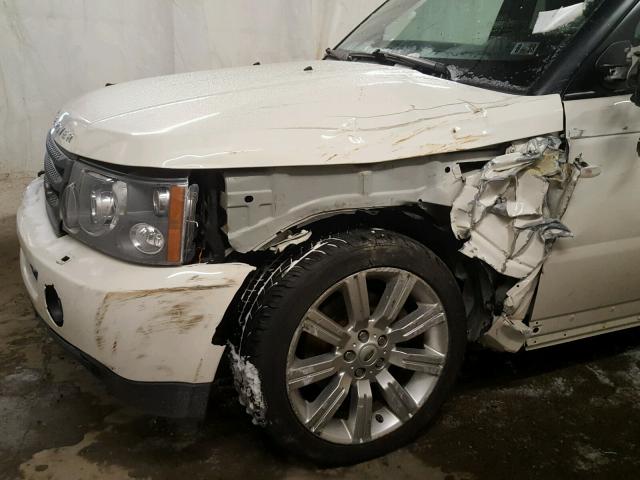 SALSK25479A215028 - 2009 LAND ROVER RANGE ROVE WHITE photo 9