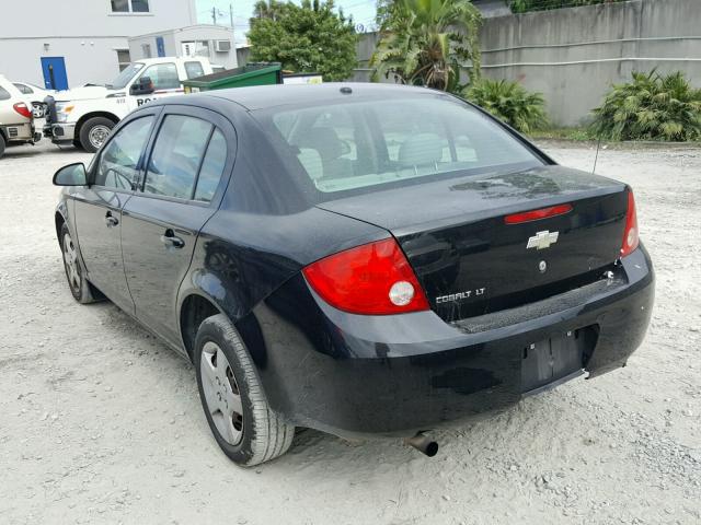 1G1AL58F587242487 - 2008 CHEVROLET COBALT LT BLACK photo 3