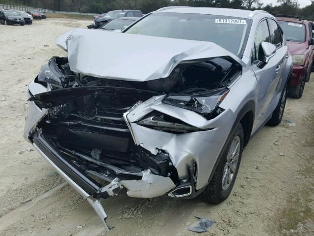 JTJYARBZ3H2053692 - 2017 LEXUS NX 200T SILVER photo 2