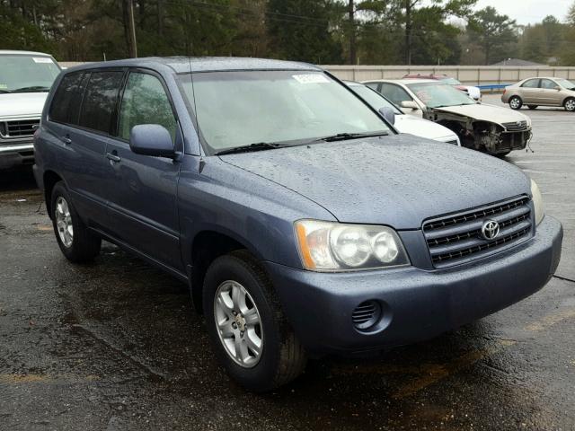 JTEGD21A430047974 - 2003 TOYOTA HIGHLANDER BLUE photo 1