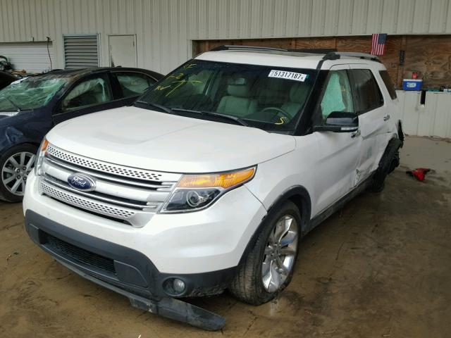 1FM5K7D84EGA11117 - 2014 FORD EXPLORER X WHITE photo 2