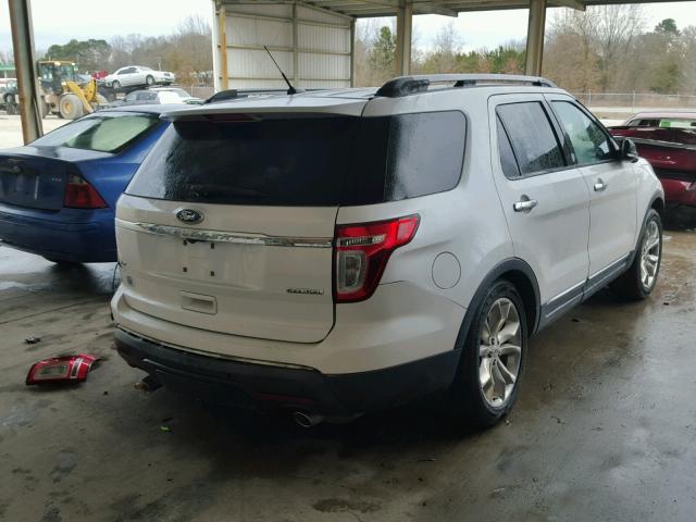 1FM5K7D84EGA11117 - 2014 FORD EXPLORER X WHITE photo 4