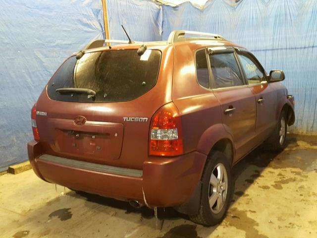 KM8JM12B17U582833 - 2007 HYUNDAI TUCSON GLS BURGUNDY photo 4