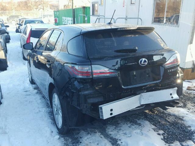 JTHKD5BH4B2010405 - 2011 LEXUS CT 200 BLACK photo 3