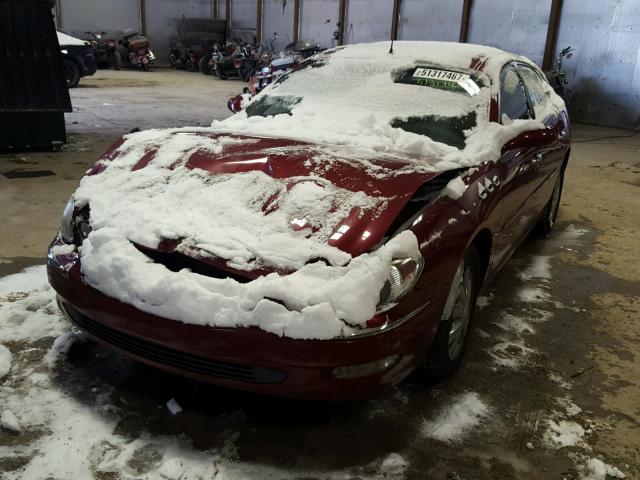 2G4WD532751207825 - 2005 BUICK LACROSSE C MAROON photo 2