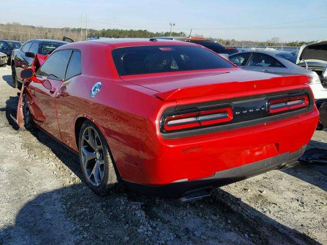 2C3CDZAT8FH831947 - 2015 DODGE CHALLENGER RED photo 3