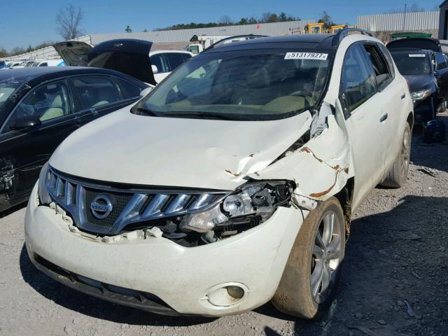 JN8AZ18U99W105111 - 2009 NISSAN MURANO S WHITE photo 2