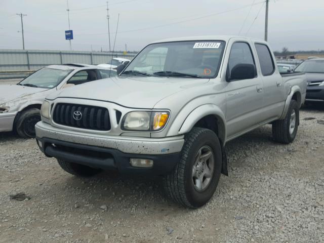 5TEHN72N12Z012456 - 2002 TOYOTA TACOMA DOU SILVER photo 2