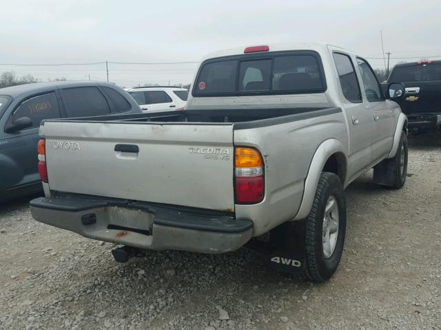 5TEHN72N12Z012456 - 2002 TOYOTA TACOMA DOU SILVER photo 4