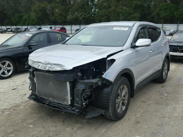 5XYZT3LB4EG159554 - 2014 HYUNDAI SANTA FE S SILVER photo 2