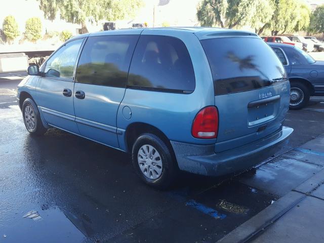 2P4GP25R6XR245071 - 1999 PLYMOUTH VOYAGER BLUE photo 3