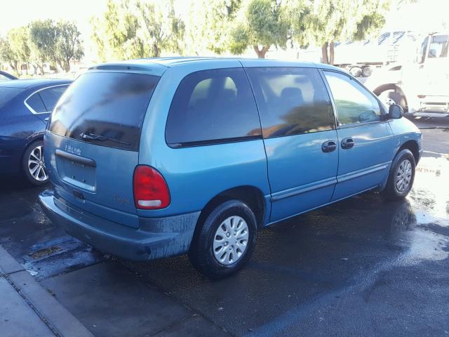 2P4GP25R6XR245071 - 1999 PLYMOUTH VOYAGER BLUE photo 4