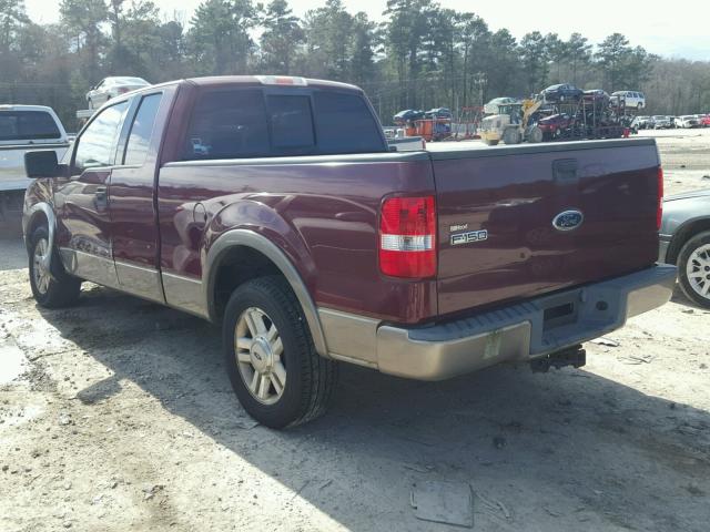 1FTPX12524NA24124 - 2004 FORD F150 MAROON photo 3