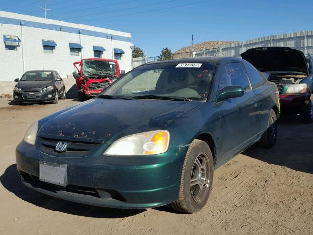 1HGEM22901L063893 - 2001 HONDA CIVIC SI GREEN photo 2