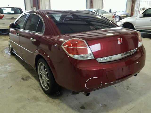 1G8ZV57748F127555 - 2008 SATURN AURA XR MAROON photo 3