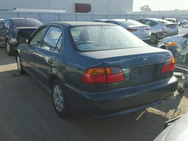 2HGEJ6672XH500050 - 1999 HONDA CIVIC LX GREEN photo 3